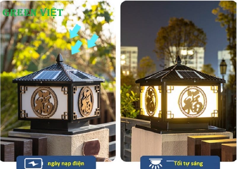 Đèn Trụ Cổng Solar Light