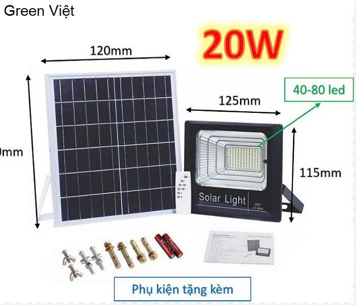 Đèn Solar Light 20W den-pha-solar-light-20w-pmt20