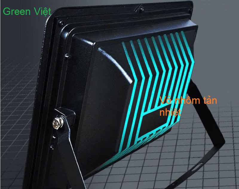 Đèn Pha Năng Lượng Mặt Trời 1 Tấm Pin 2 Bóng den-pha-nang-luong-mat-troi-1-tam-pin-2-bong-v2b-100w