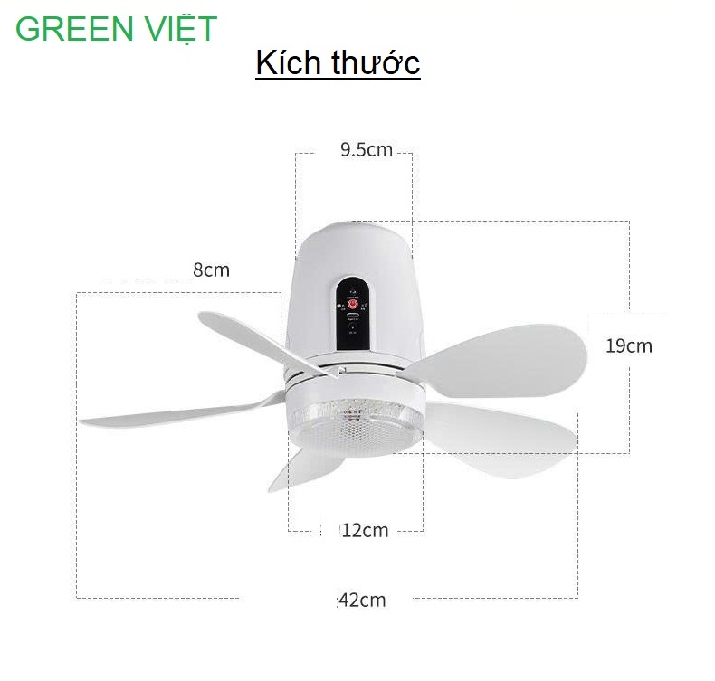 Đèn quạt năng lượng mặt trời