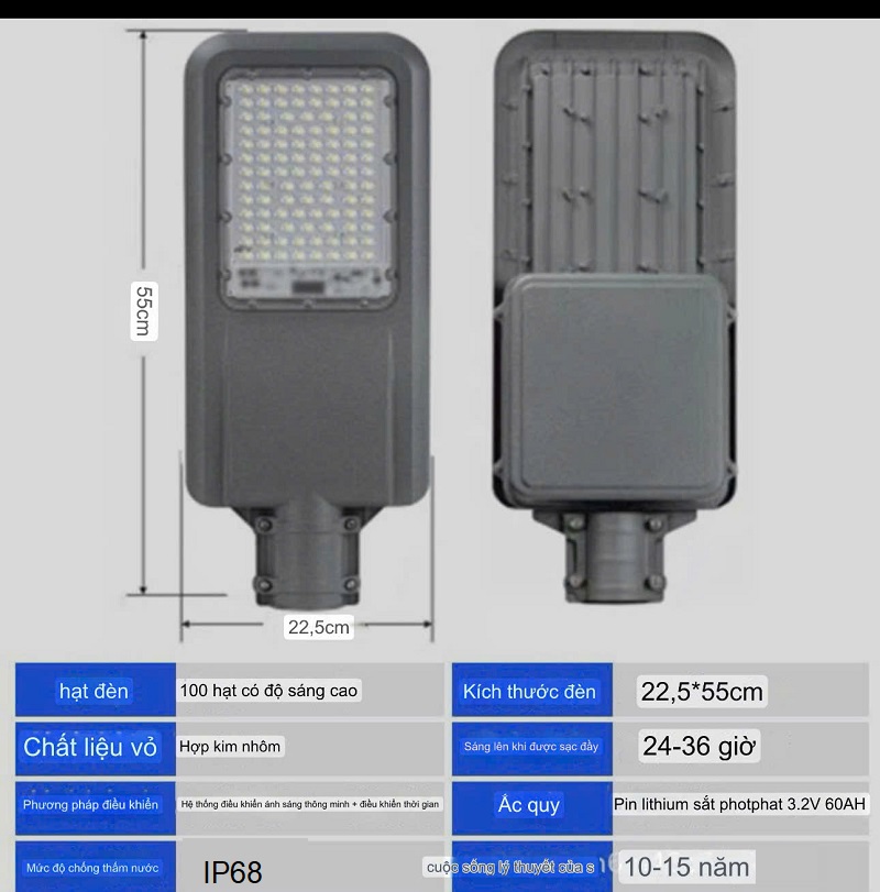 Đèn Sân Vườn Năng Lượng Mặt Trời 400W den-san-vuon-nang-luong-mat-troi-dct400-a-400w