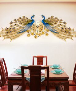 dong-ho-trang-tri-nghe-thuat-t1555-decor-chim-cong-doi-cho-noi-that