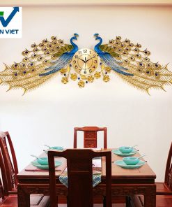 dong-ho-trang-tri-nghe-thuat-t1555-decor-chim-cong-doi-cho-noi-that