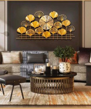 Đồng Hồ Treo Tường DH106 Lá Ginkgo Tượng Trưng Cho Sự Kiên Trì Bền Bỉ