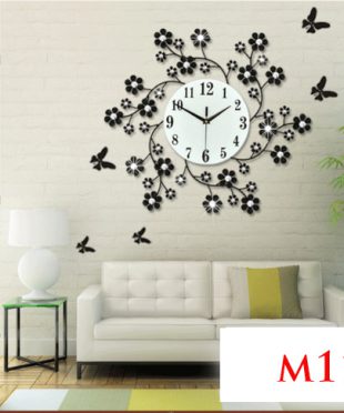 Đồng hồ treo tường trang trí mẫu hoa 1140