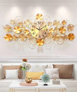 dong-ho-treo-tuong-decor-nghe-thuat-la-sen-mau-quyen-luc-phu-quy-dh119