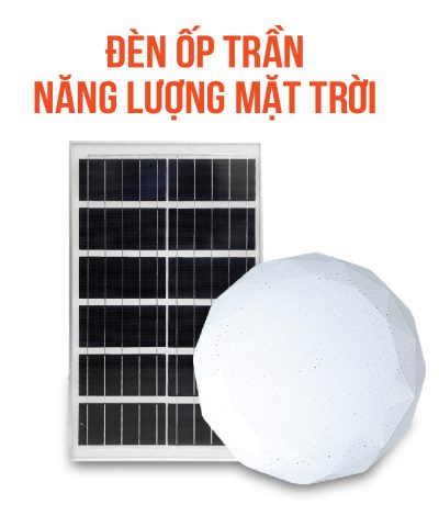 Đèn năng lượng mặt trời ốp trần trong nhà 200w