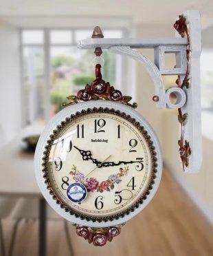 Đồng hồ treo tường hai mặt giả cổ một về đẹp thượng lưu
