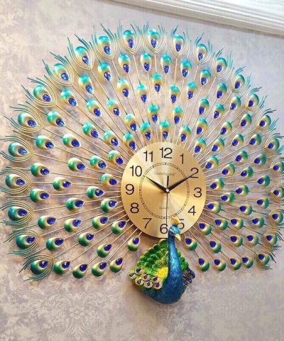 dong-ho-treo-tuong-trang-tri-nghe-thuat-con-cong-da-xanh-gv24