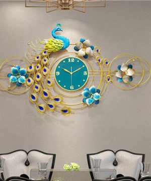 dong-ho-treo-tuong-nghe-thuat-chim-cong-don-anh-hp3116-khuyen-mai