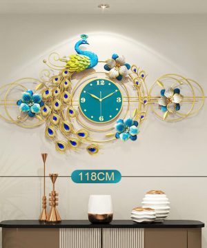 dong-ho-treo-tuong-nghe-thuat-chim-cong-don-anh-hp3116-khuyen-mai