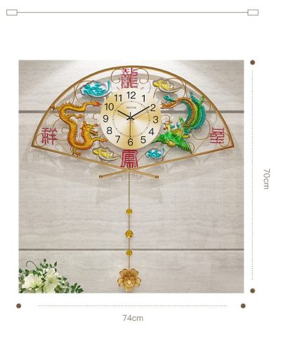 dong-ho-nghe-thuat-trang-tri-hinh-tranh-rong-va-chim-phuong-t1545