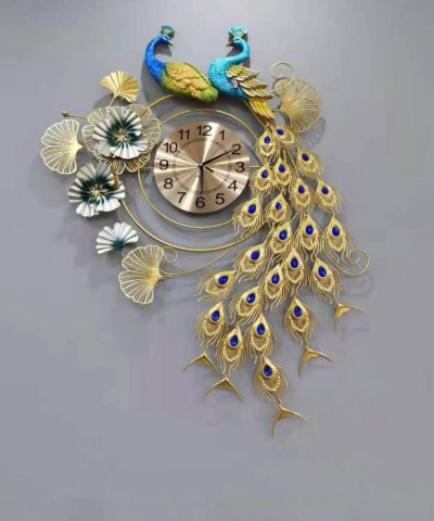 dong-ho-trang-tri-nghe-thuat-chim-cong-k2921