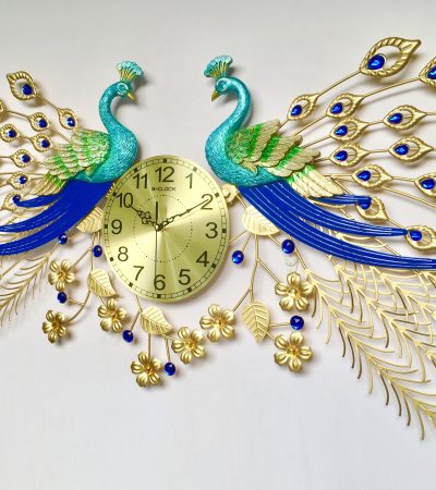 dong-ho-trang-tri-nghe-thuat-chim-cong-treo-phong-khach-t2171