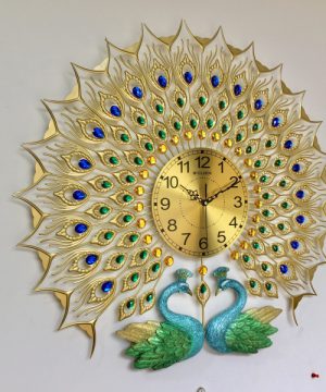 dong-ho-treo-tuong-nghe-thuat-t2010-dong-ho-chim-cong-phu-quy-vien-man