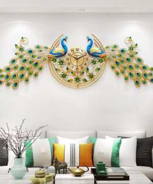 dong-ho-nghe-thuat-tt22045-trang-tri-chim-cong-lon