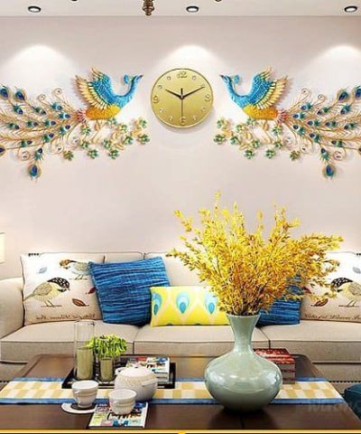 dong-ho-trang-tri-phong-khach-tt22093-chim-phuong-hoang-lua