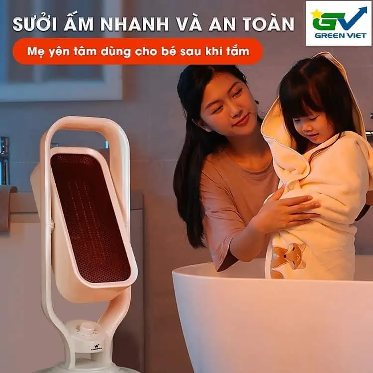 Máy Sưởi Gốm Ceramic Gh1- Sưởi Green Việt