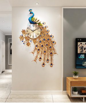 dong-ho-trang-tri-chim-cong-dhc105a