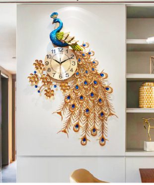 dong-ho-trang-tri-chim-cong-dhc105a