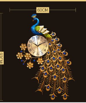 dong-ho-trang-tri-chim-cong-dhc105a