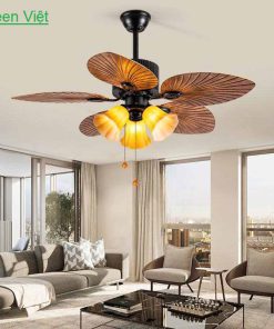 Quạt Trần Đèn QC05 Hình Lá Cọ 8 den-quat-tran-canh-la-phong-khach-htq-36