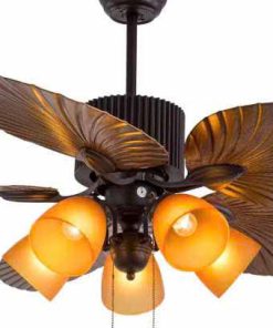 Quạt Trần Đèn QC05 Hình Lá Cọ 10 den-quat-tran-canh-la-phong-khach-htq-36