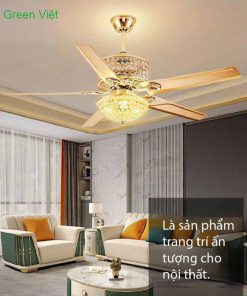 Quạt trần đèn pha lê trang trí phòng khách GHV-1218 5 quat-tran-den-pha-le-trang-tri-phong-khach-ghv-1218