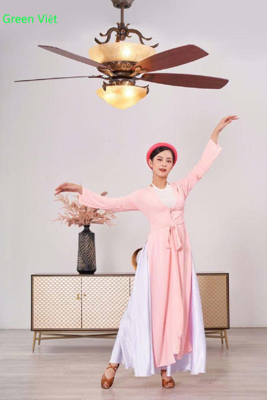 Quạt Trần Đèn quat-tran-den-nha-giau-villa