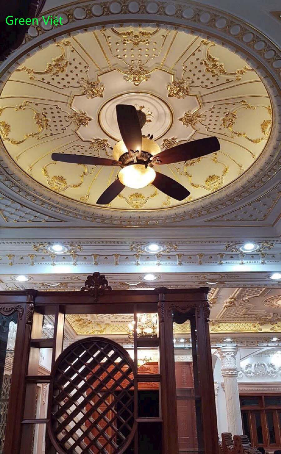 Quạt Trần Đèn quat-tran-den-nha-giau-villa