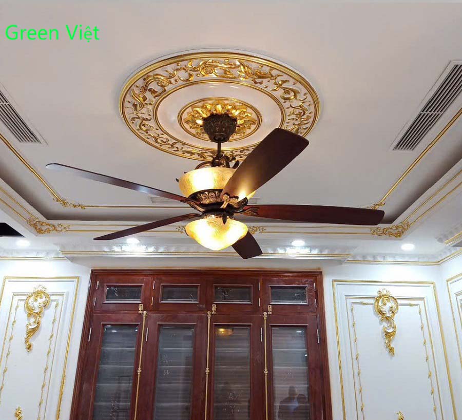 Quạt Trần Đèn quat-tran-den-nha-giau-villa