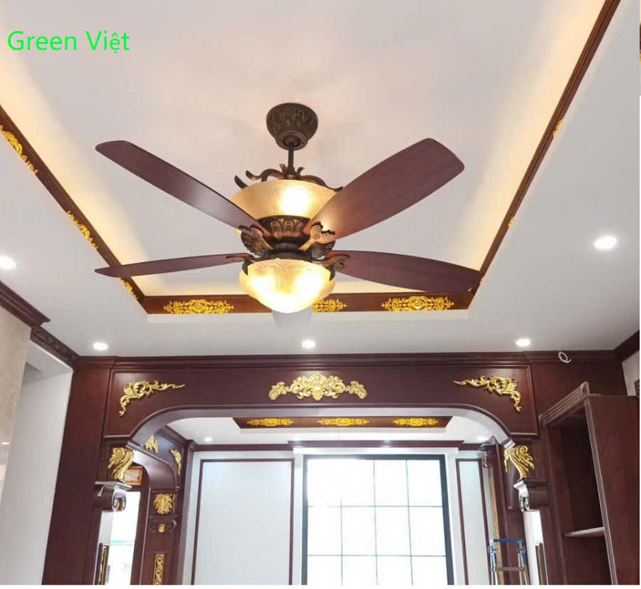 Quạt Trần Đèn quat-tran-den-nha-giau-villa