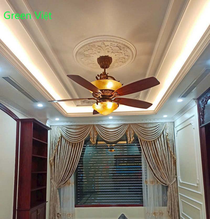 Quạt Trần Đèn quat-tran-den-nha-giau-villa