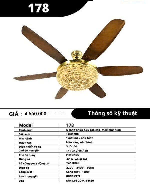 Quạt Trần Đèn Phòng Khách quat-tran-den-phong-khach-qt178