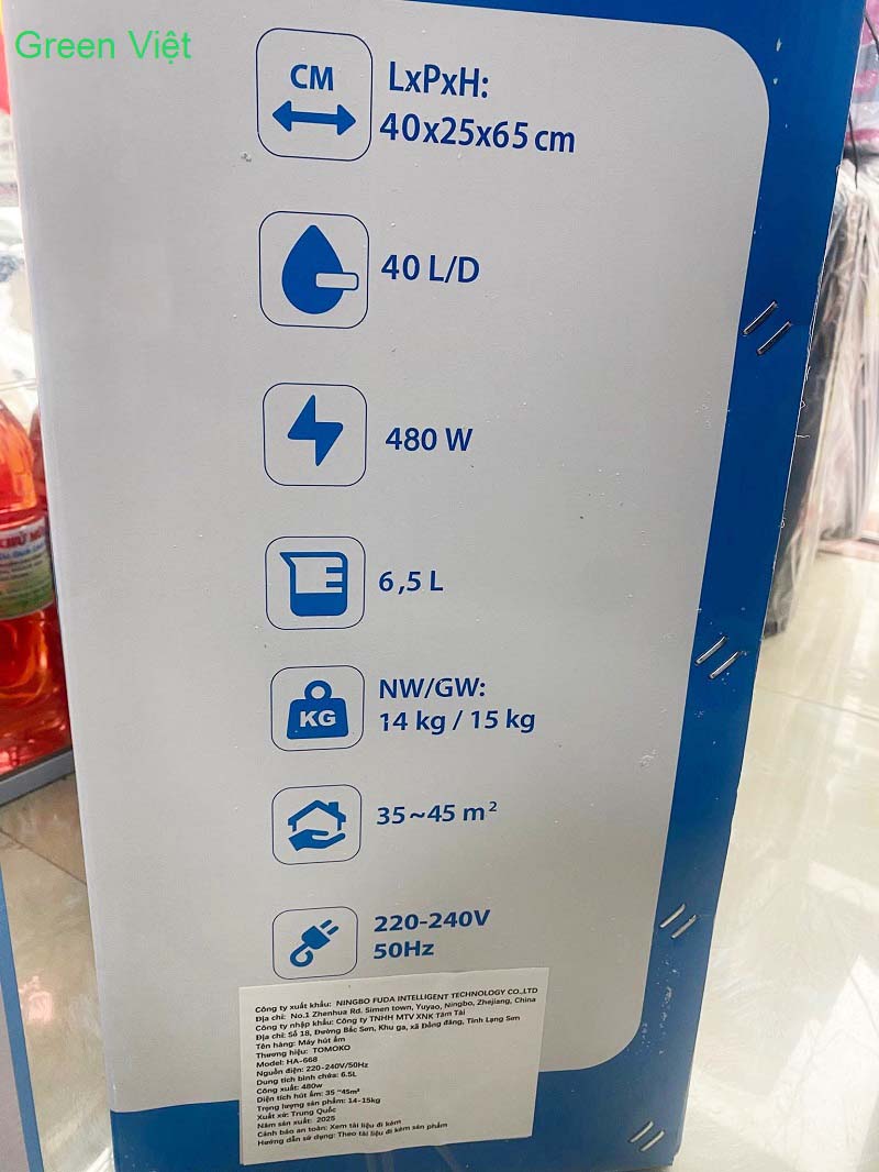 Máy hút ẩm Tomoko may-hut-am-tomoko-40-lit-ngay