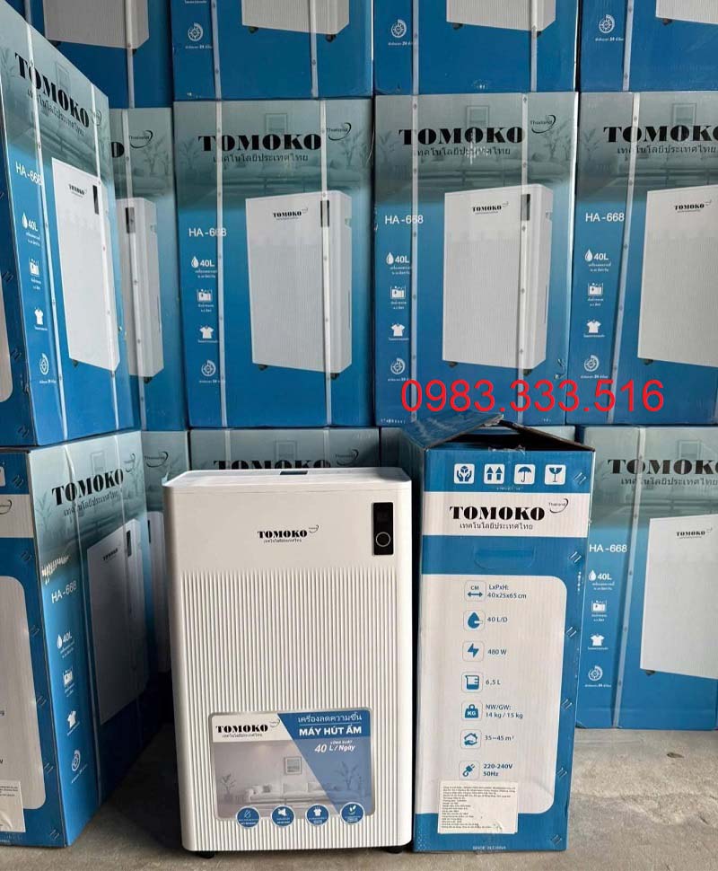 Máy hút ẩm Tomoko may-hut-am-tomoko-40-lit-ngay