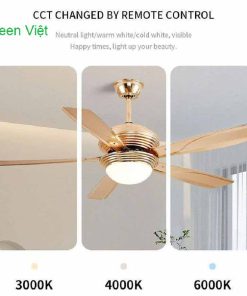 Quạt Trần Đèn Cánh Thép QTVG46 7 quat-tran-den-canh-thep-qtvg46
