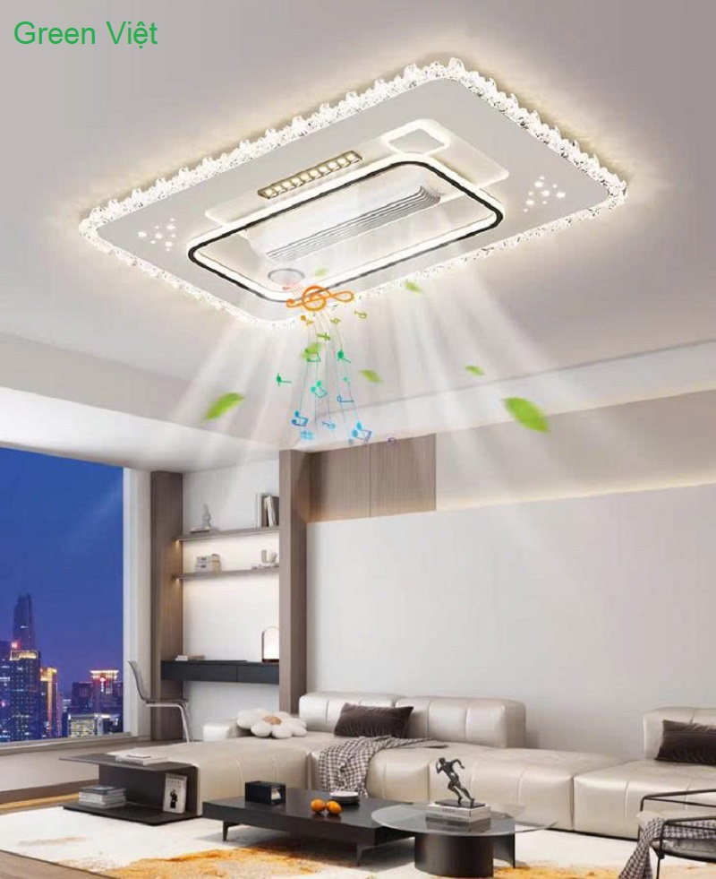 Quạt Trần Đèn Không Cánh quat-tran-den-khong-canh-qtdop12-ket-noi-loa-bluetooth